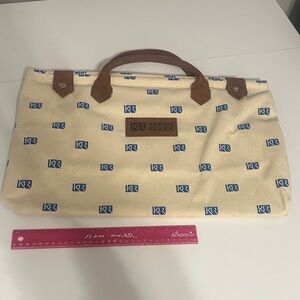 Air Tex Knight Ridder Canvas Tote Bag with Brown Suede Handles